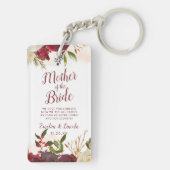 Mistletoe Manor Aan de Moeder van de Bruid Quote Sleutelhanger (achterkant)