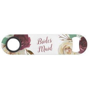 Mistletoe Manor Bloemige Waterverf Chic Bruidsmeis Speed Flessenopener