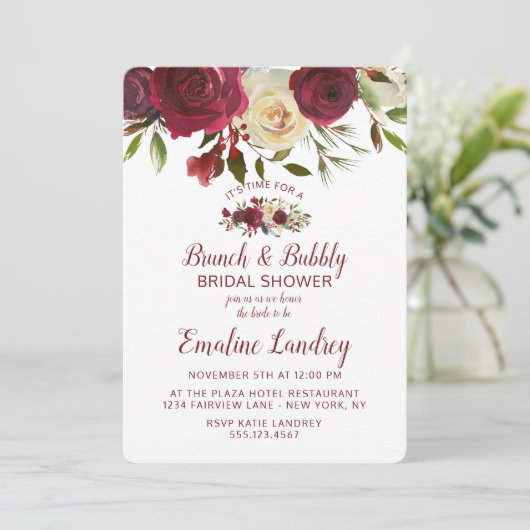 Mistletoe Manor Chic Brunch & Bubbly Vrijgezellenf Kaart (Staand voorkant)