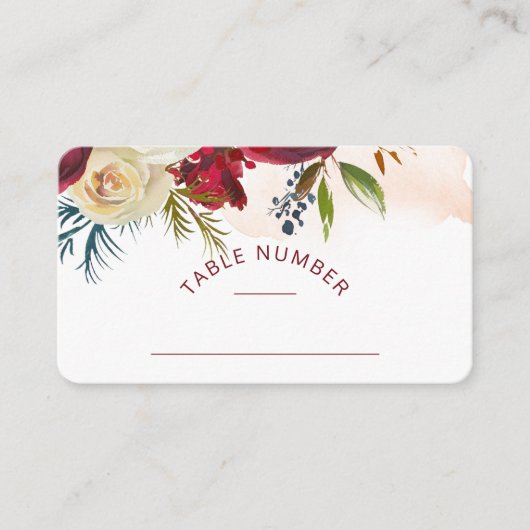 Mistletoe Manor Chic Zittafel Nummer Plaatskaartje (Voorkant)