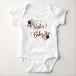 Mistletoe Manor Christmas Floral Santa Baby Girl Romper<br><div class="desc">Mistletoe Manor Waterverf Rozen & Flowers Design met handgeschilderde stengels, wijnstokken, bladeren, gebladerte. Kleurrijke Marsala, Wijnrood, Merlot, Ivoorcrème, Bourgogne en Hints van Geel. Met Swirly Chic Hand Lettered Brush Script Typography Lettertypen, en Elegante bloemenboeketten- Christmas & Holiday Monogrammed Santa Baby Tutu Bodysuit! ~ Bekijk mijn winkel om de hele Holiday...</div>