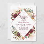 Mistletoe Manor Floral kerstfeest Kaart (Voorkant)