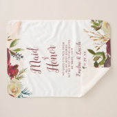 Mistletoe Manor Floral To The Maid of Honor Quote Sherpa Deken (Voorkant (horizontaal))