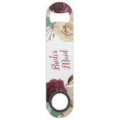 Mistletoe Manor Floral Waterverf Chique bruidsmeis Speed Flessenopener (Voorkant)