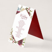 Mistletoe Manor Floral Wedding Ceremony Programma (Achterkant)