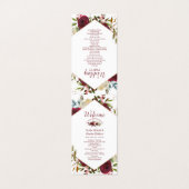 Mistletoe Manor Floral Wedding Ceremony Programma (Buitenkant ongevouwen)