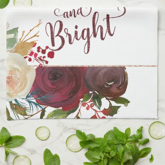 Mistletoe Manor Kerstmis Vrolijk en helder vakanti Theedoek (Gevouwen)