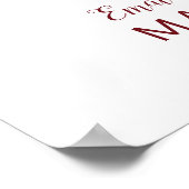 Mistletoe Manor Love is Sweet Treat Wedding Sign Poster (Hoek)