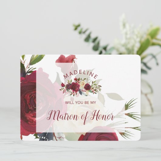 Mistletoe Manor Matron of Honor proposal Kaart (Staand voorkant)