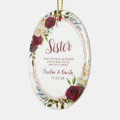 Mistletoe Manor Naar de Zuster Maid of Honor Quote Keramisch Ornament (Links)