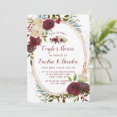 Mistletoe Manor Ovaal Lijst Couple's Trouwdouche Kaart (Staand voorkant)