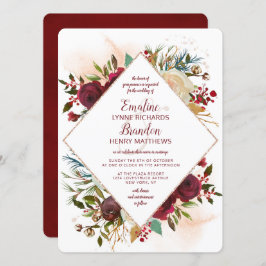 Mistletoe Manor Roos Gold Diamond Lijst Bruiloft Kaart