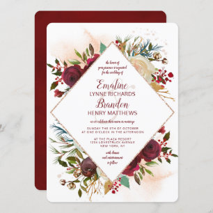 Mistletoe Manor Roos Gold Diamond Lijst Bruiloft Kaart