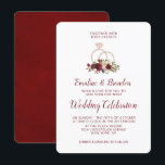 Mistletoe Manor Roos Gold Sparkle Rings Bruiloft Kaart<br><div class="desc">Mistletoe Manor Waterverf Lush Winter Rozen Design met handgeschilderde bloemstukken, Holly Berry Leaves, Pine Spring Foliage. Kleurrijke Marsala, Wijn Merlot Rood, Bourgogne, Ivoor Cream, en Groen. Met Swirly Chic Typography Brush Script Fonts, en Roos Gold Glitter Folie Sparkle Diamond Rings, en Elegant bloemenboeket ontwerp- Wedding Invitations! ~ Controleer mijn winkel...</div>