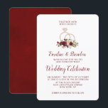 Mistletoe Manor Roos Gold Sparkle Rings Bruiloft Kaart<br><div class="desc">Mistletoe Manor Waterverf Lush Winter Rozen Design met handgeschilderde bloemstukken, Holly Berry Leaves, Pine Spring Foliage. Kleurrijke Marsala, Wijn Merlot Rood, Bourgogne, Ivoor Cream, en Groen. Met Swirly Chic Typography Brush Script Fonts, en Roos Gold Glitter Folie Sparkle Diamond Rings, en Elegant bloemenboeket ontwerp- Wedding Invitations! ~ Controleer mijn winkel...</div>