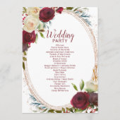 Mistletoe Manor Roos Gouden Ovale Trouwceremonie Programmakaart (Achterkant)