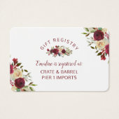 Mistletoe Manor Shower Gift Registry Insert Kaart (Voorkant)