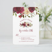 Mistletoe Manor Top Border Bruiloft RSVP Antwoord (Staand voorkant)