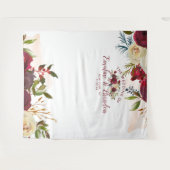 Mistletoe Manor Trouwfoto booth achtergrond Wandkleed (Voorkant (horizontaal))