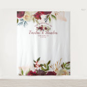 Mistletoe Manor Trouwfoto booth achtergrond Wandkleed (Voorkant)