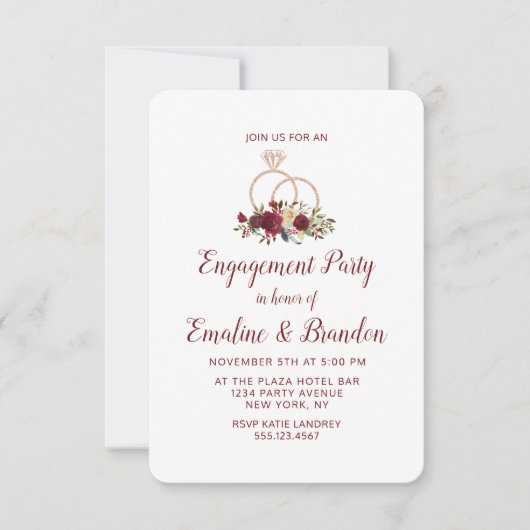 Mistletoe Manor trouwringen verlovingsfeest Kaart (Voorkant)