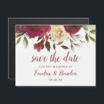 Mistletoe Manor Watercolor Winter Save the Date<br><div class="desc">Mistletoe Manor Watercolor Weelderige Winterrozen Ontwerp met de Hand Geschilderde Bloemen, Hulstbesbladeren, Dennentakje Loof. Kleurrijk Marsala, Wijn Merlot Rood, Bourgondië, Ivoor Crème en Groen. Met Draaierige Chic Typografie Borstel Schrift Lettertypen, Rand en Elegant Bloemendesign - Trouw Save the Date Magnetische Kaarten! ~ Kijk in mijn winkel om de hele trouwsuite...</div>