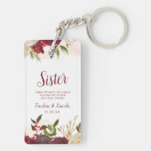 Mistletoe Manor Waterverf aan de zuster Quote Sleutelhanger (achterkant)