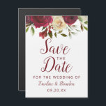 Mistletoe Manor Waterverf Bruiloft Save the Date Magnetische Uitnodiging<br><div class="desc">Mistletoe Manor Waterverf Lush Winter Rozen Design met handgeschilderde bloemstukken, Holly Berry Leaves, Pine Spring Foliage. Kleurrijke Marsala, Wijn Merlot Rood, Bourgogne, Ivoor Cream, en Groen. Met Swirly Chic Typography Brush Script Fonts, floral top border en Elegant bloemenontwerp- Wedding Save the Date Magnetic Invitation Kaart! ~ Controleer mijn winkel om...</div>