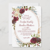 Mistletoe Manor Waterverf Elegant Ovaal Bruiloft Kaart (Voorkant)