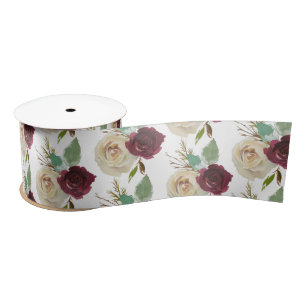 Mistletoe Manor Waterverf Lush Boeketten Bruiloft Satijnen Lint