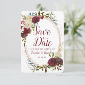 Mistletoe Manor Waterverf Lush Winter Oval Lijst Save The Date (Staand voorkant)