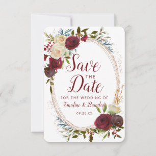 Mistletoe Manor Waterverf Lush Winter Oval Lijst Save The Date