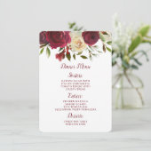 Mistletoe Manor Waterverf Lush Winter Roos Diner Menu (Staand voorkant)