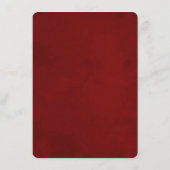 Mistletoe Manor Waterverf Lush Winter Roos Diner Menu (Achterkant)