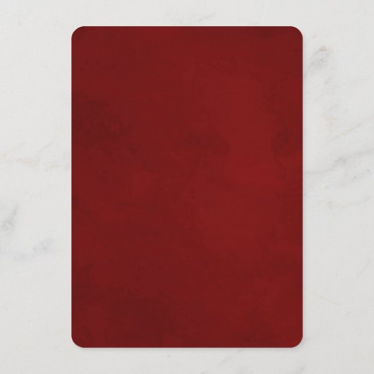 Mistletoe Manor Waterverf Lush Winter Roos Diner Menu (Achterkant)