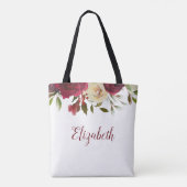 Mistletoe Manor Waterverf Moeder van de bruidegom Tote Bag (Achterkant)