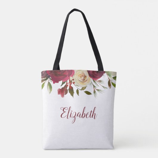 Mistletoe Manor Waterverf Moeder van de bruidegom Tote Bag (Achterkant)