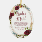 Mistletoe Manor Waterverf naar het bruidsmeisje Qu Keramisch Ornament (Voorkant)