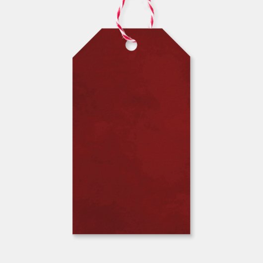 Mistletoe Manor Waterverf Roos bruiloft dank u Cadeaulabel (Achterkant)