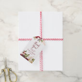 Mistletoe Manor Waterverf Roos bruiloft dank u Cadeaulabel (Met Touw)