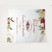 Mistletoe Manor Waterverf Winter Bruiloft Welkom Wandkleed (Voorkant (horizontaal))