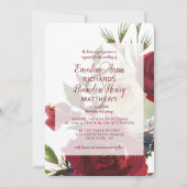 Mistletoe Manor Waterverf Winter ingelijste bruilo Kaart (Voorkant)