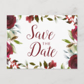 Mistletoe Manor Waterverf Winter Save the Date Aankondigingskaart (Voorkant)