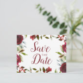 Mistletoe Manor Waterverf Winter Save the Date Aankondigingskaart (Staand voorkant)