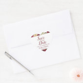 Mistletoe Manor Waterverf Winter Save the Date Hart Sticker (Envelop)