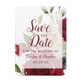 Mistletoe Manor Waterverf Winter Save the Date Magneet (Verticaal)