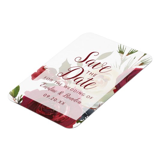 Mistletoe Manor Waterverf Winter Save the Date Magneet (Linkerzijde)