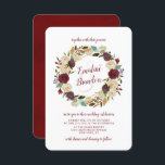 Mistletoe Manor Waterverf Winterkrans bruiloft Kaart<br><div class="desc">Mistletoe Manor Waterverf Lush Winter Rozen Design met handgeschilderde bloemstukken, Holly Berry Leaves, Pine Spring Foliage. Kleurrijke Marsala, Wijn Merlot Rood, Bourgogne, Ivoor Cream, en Groen. Met Swirly Chic Typography Brush Script Fonts, Trendy Flower Wreath en Elegant design lay-out - bruiloft uitnodigingen! ~ Controleer mijn winkel om de volledige bruidssuite...</div>