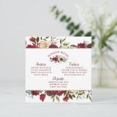 Mistletoe Manor Waterverf Winterplein Diner Menu (Staand voorkant)