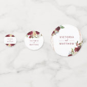 Mistletoe Manor Winter Bloemen Bruiloft Monogram Confetti (Voorkanten)